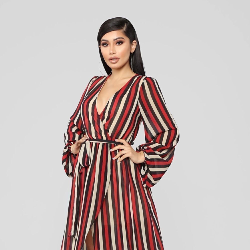 Fashion Nova Better Be Good Dress - Red Multi